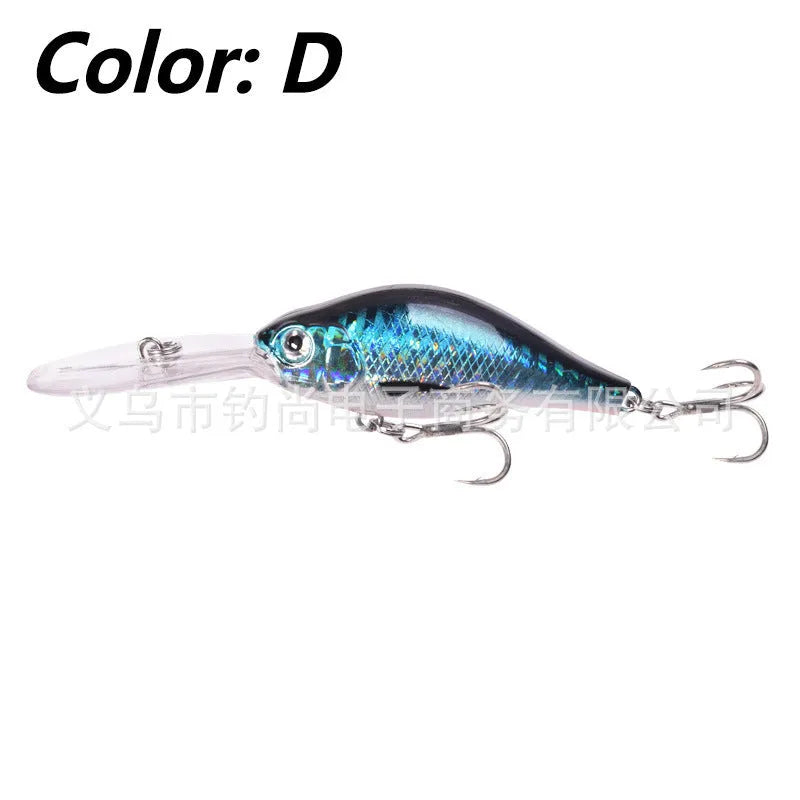 105mm deep diving minnow fishing lure with long tongue board in multiple colour options