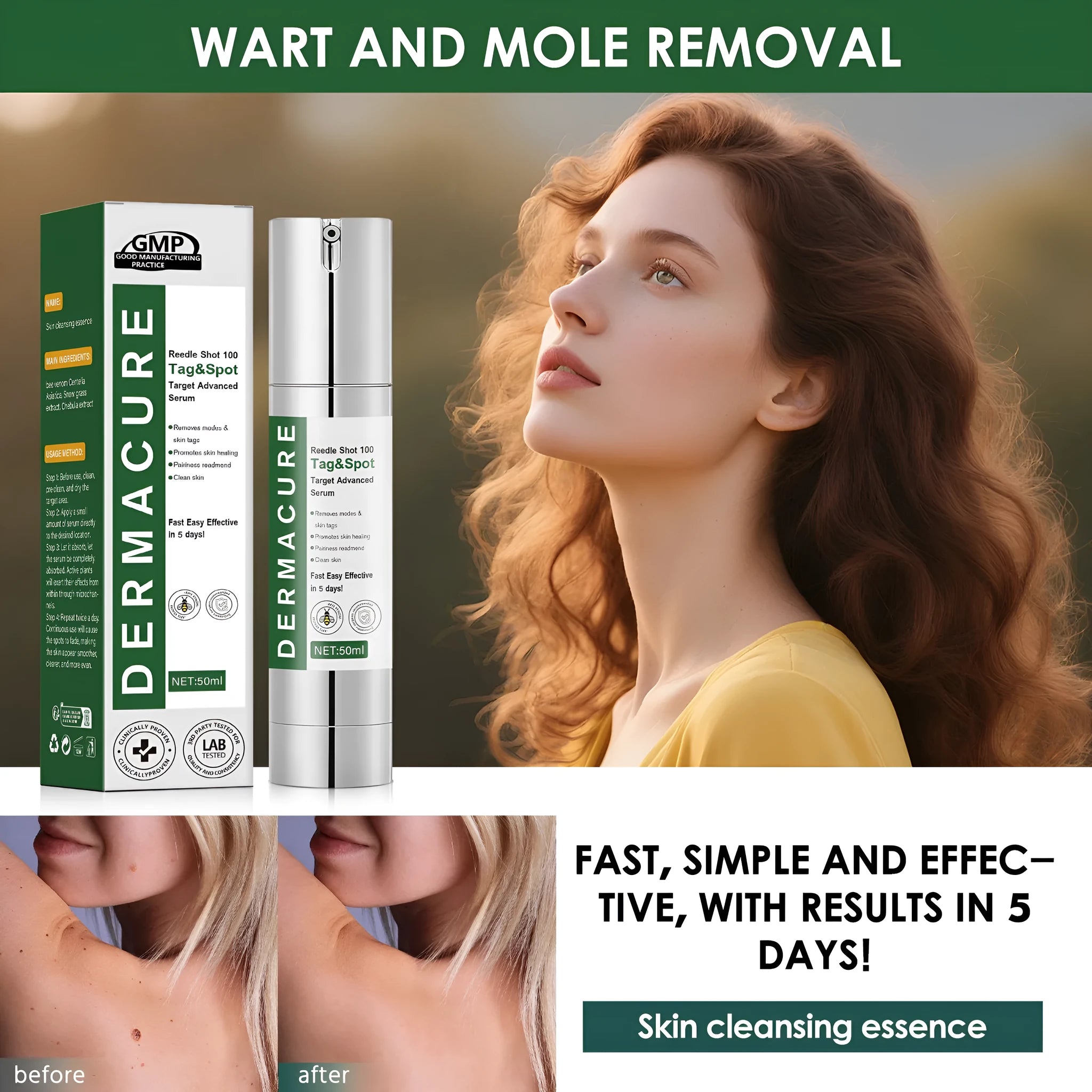 Non-standard skin care solution gentle cleaning facial care solution 50ml unisex bottle