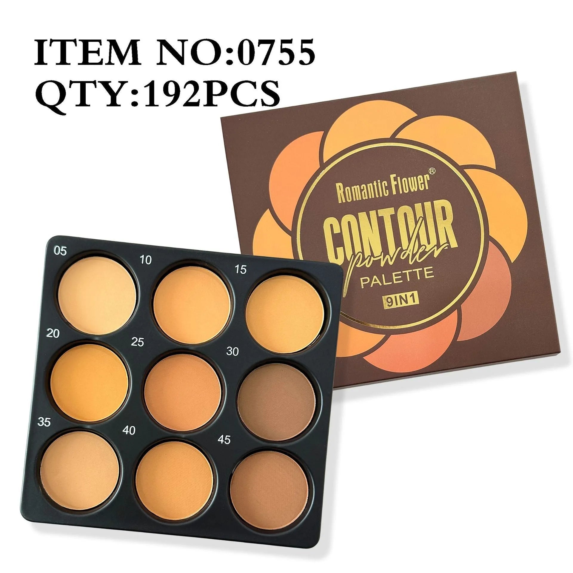 Dark matte waterproof makeup palette with nine colours for punk, INS, and national fashion styles