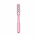 Purple germanium particle facial massage roller on a white background.