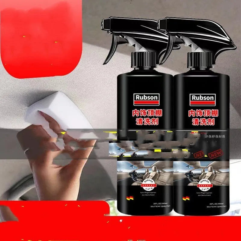 Wash free fabric roof foam decontamination cleaner bottle with herb essence for car interior ceilings