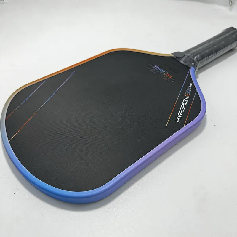 Aurora Multicolor Hyperion 3s pickleball paddle with carbon fibre face and matte pattern