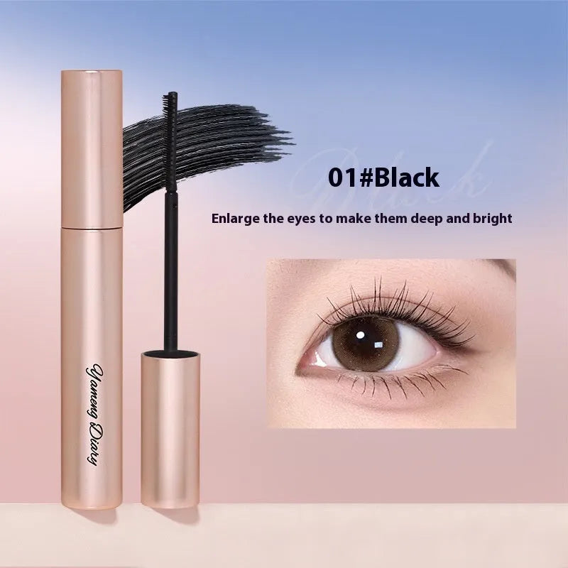 Long curling and setting mascara tube in black or brown shade.