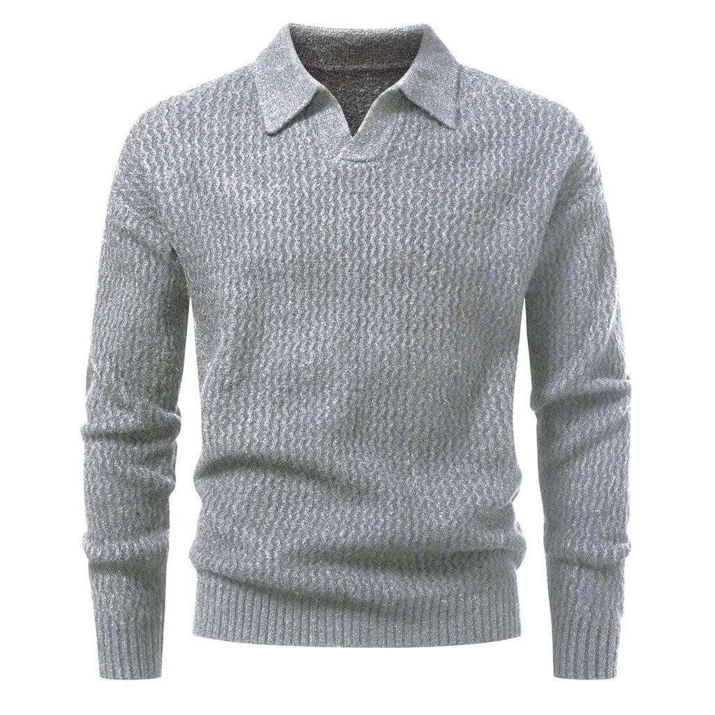Men's cable knit turtleneck sweater, loose thickened long sleeve pullover in light grey, black or burgundy