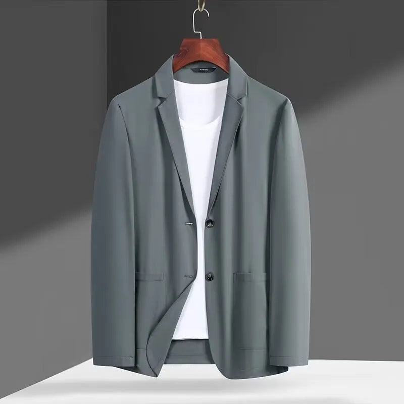 Men's single-breasted corduroy blazer in khaki, grey, white, black, blue, green, or brown, sizes M to 4XL
