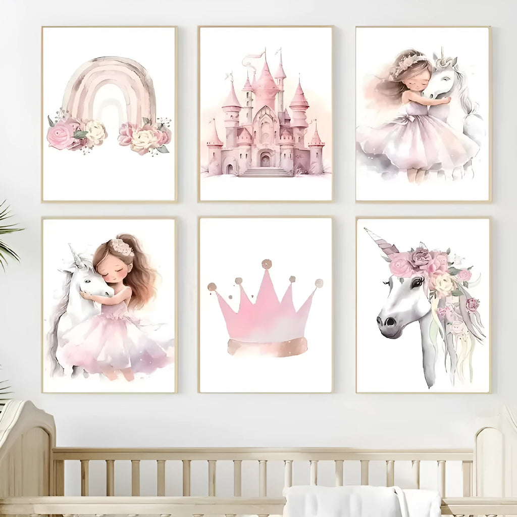Frameless canvas wall painting in 30x40cm or 40x50cm with Nordic style decorative print