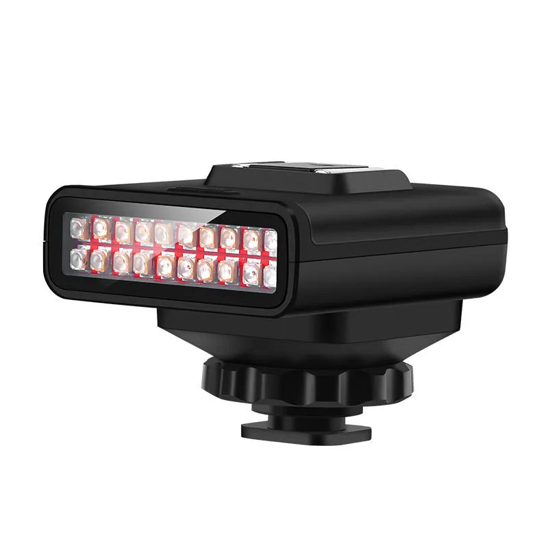 All black infrared fill light with 6500K cold white output and USB cable for night vision use