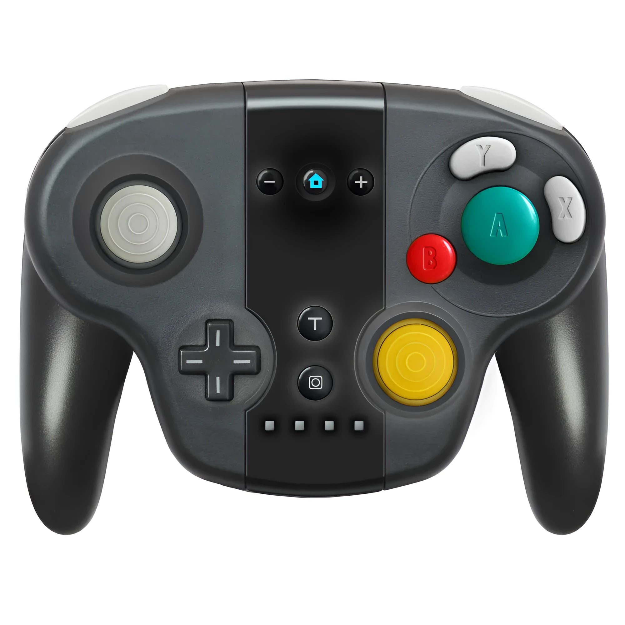 Black wireless game controller with colourful packaging for Nintendo Switch and Windows PC