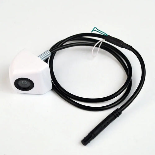 HD waterproof metal car rearview camera for night vision in black, silver, white, and chrome finishes.