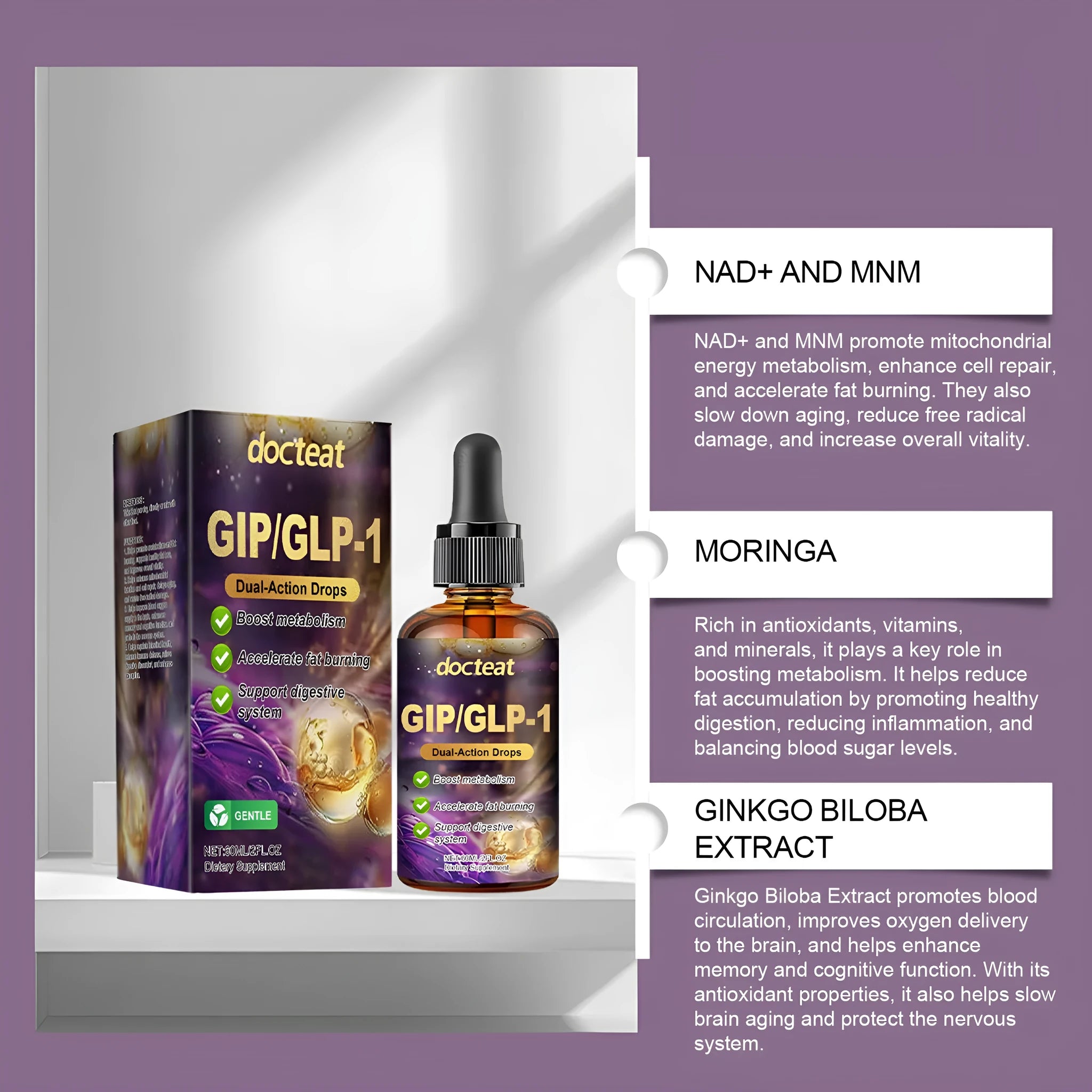 Balance Relieving Discomfort Supplement Drops 60ml bottle with droplet dispenser