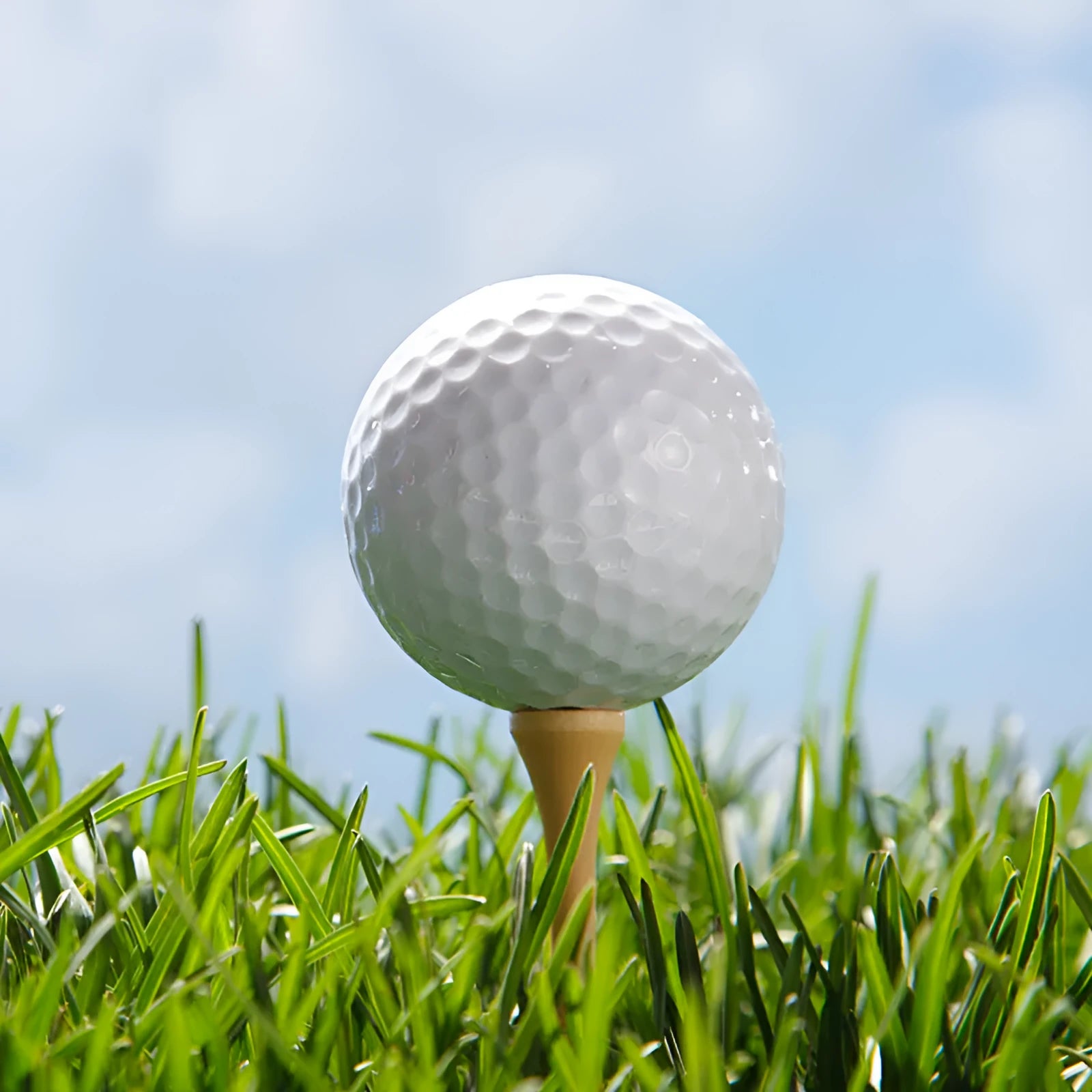 White Game Sarin Double Deck Next Game golf ball with 392 dimples on green background