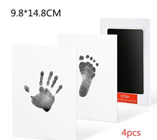 Baby hand and foot print disposable ink pad in pink for newborn keepsake crafting