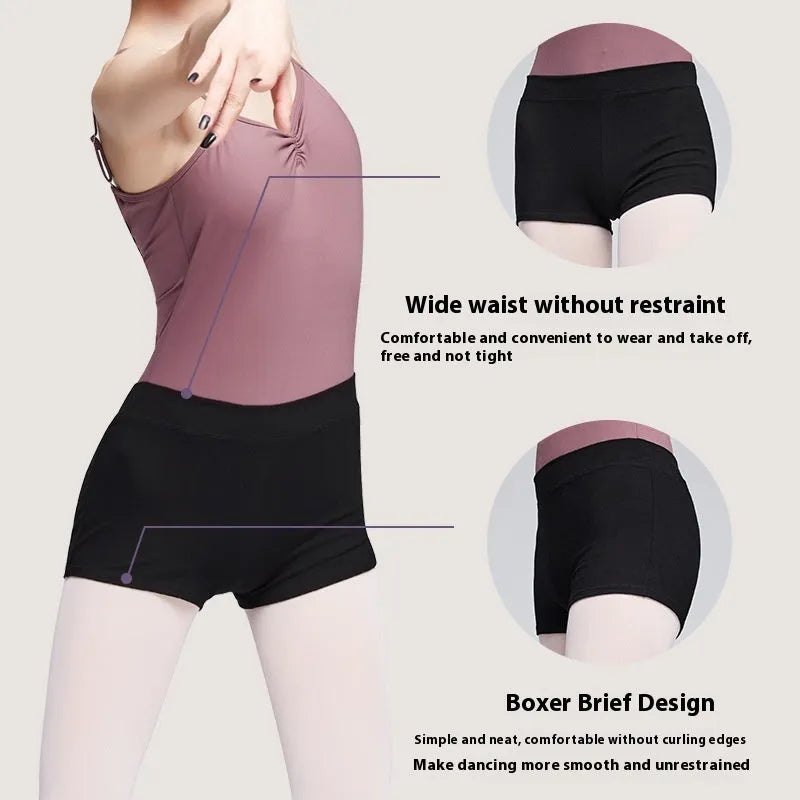 Black cotton women's dance practice pants for ballet and fitness.