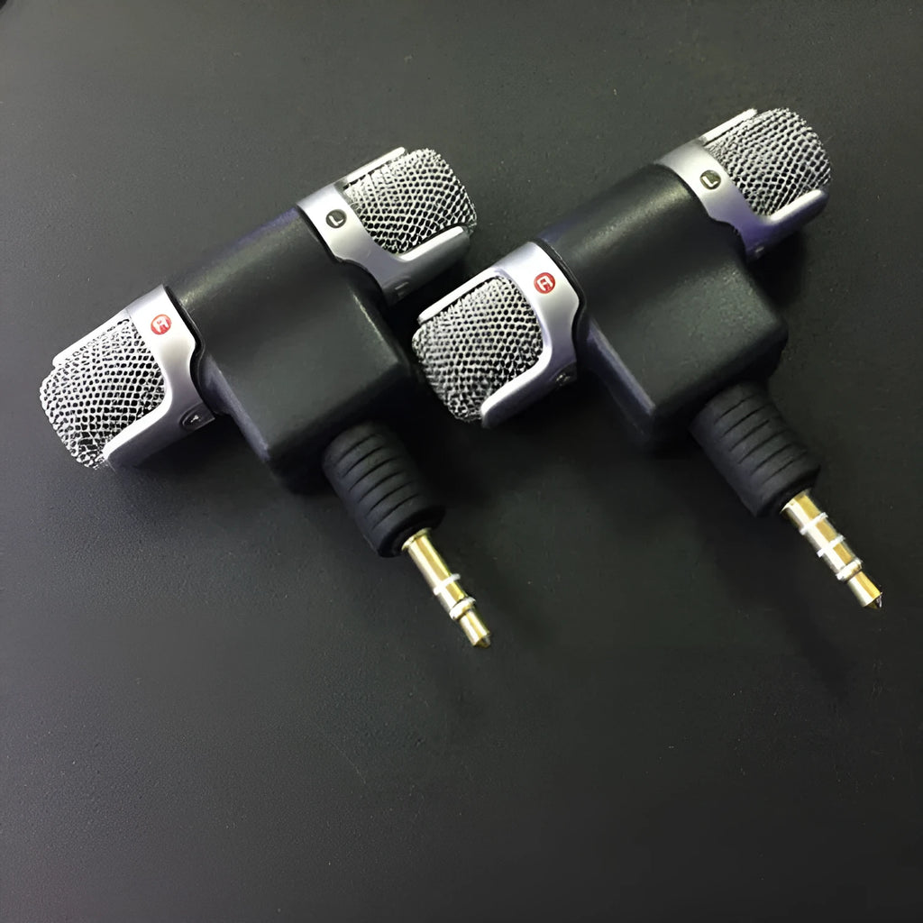 Mini wireless condenser microphone for computer camera recording omni-directional with over 12 hours battery