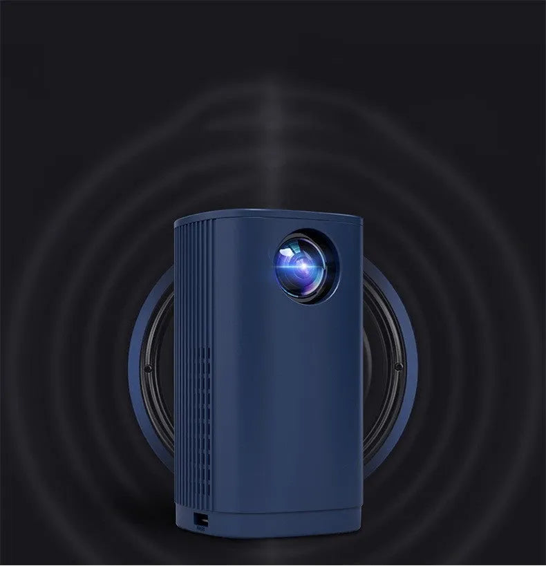 Mini projector TFT LCD LED 1920x1080 supported 16-100 inch projection in Blue or White