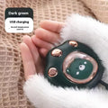 USB rechargeable hand warmer with digital display in multiple colour options.