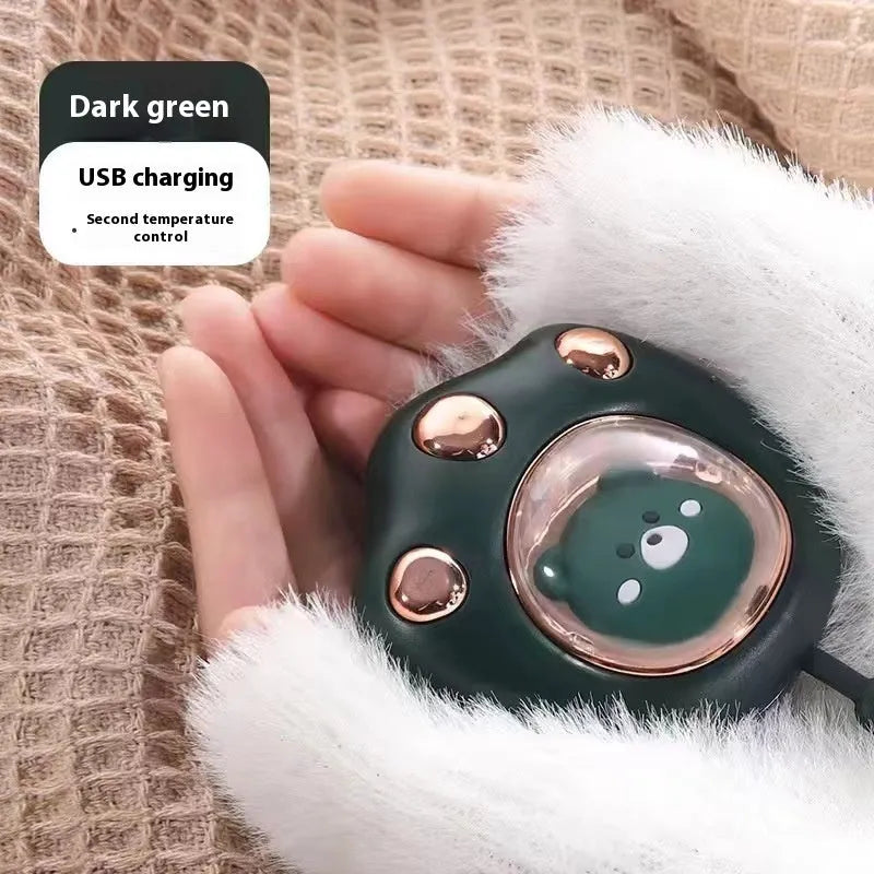 USB rechargeable hand warmer with digital display in multiple colour options.