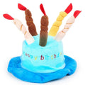 Blue and pink birthday hats for toy dogs with 21x15x6.5 cm dimensions