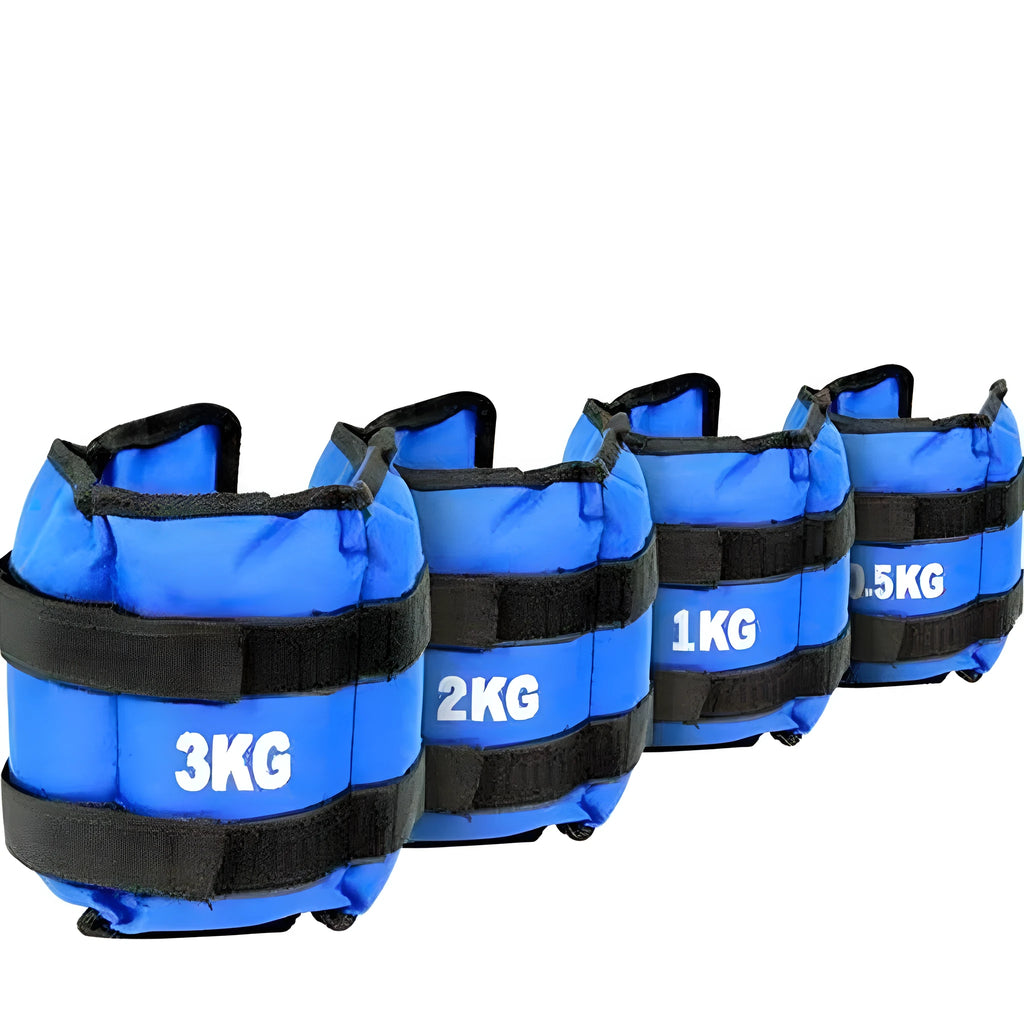 Pair of Oxford cloth legging sandbags for running and track and field weight training.