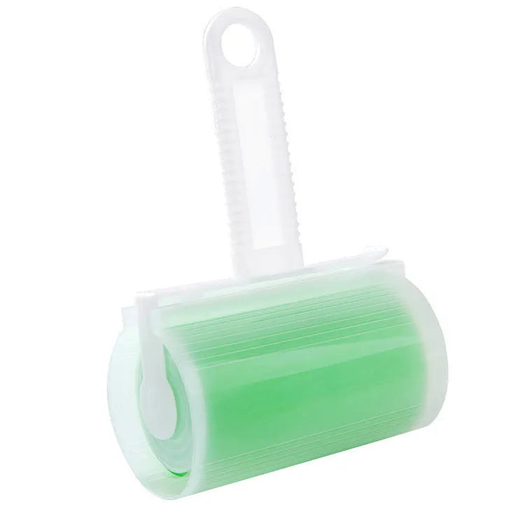 Washable reusable lint roller with protective cover for pet hair removal from fabrics
