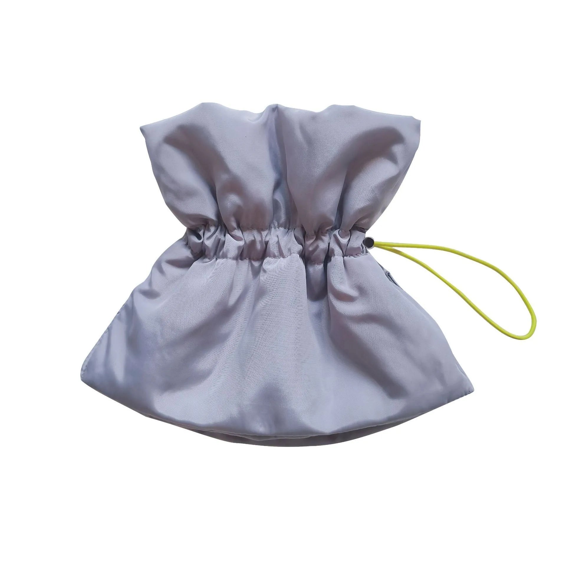 Soft blue adjustable cat recovery collar cone on a grey background