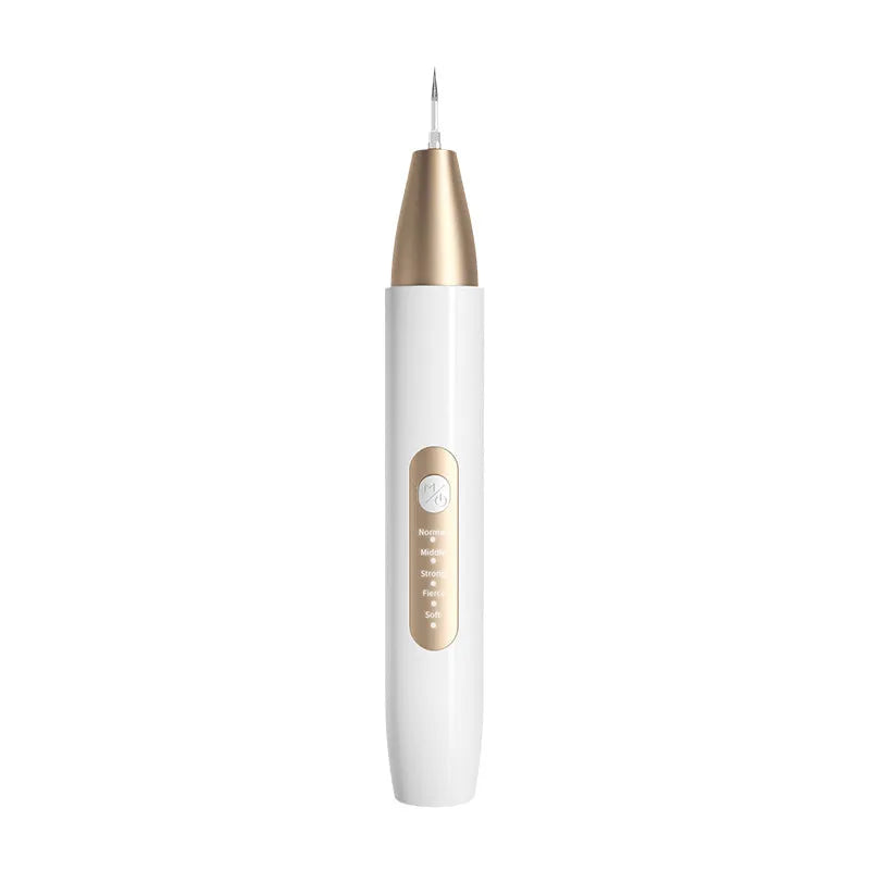 Gold ultrasonic tooth cleaner device for tartar removal and stain reduction at home