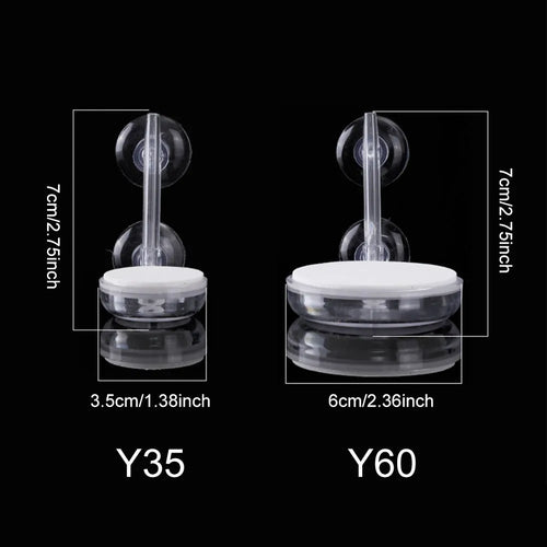 Aquarium air stone Y35/Y60 nano oxygenation refiner with dense fine bubbles, white and transparent, 3.5cm 6cm