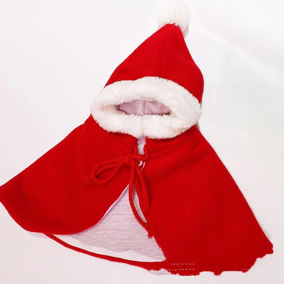 Red, green, and elk-pattern cloth shawl cloaks for small dogs and cats in sizes S, M, L