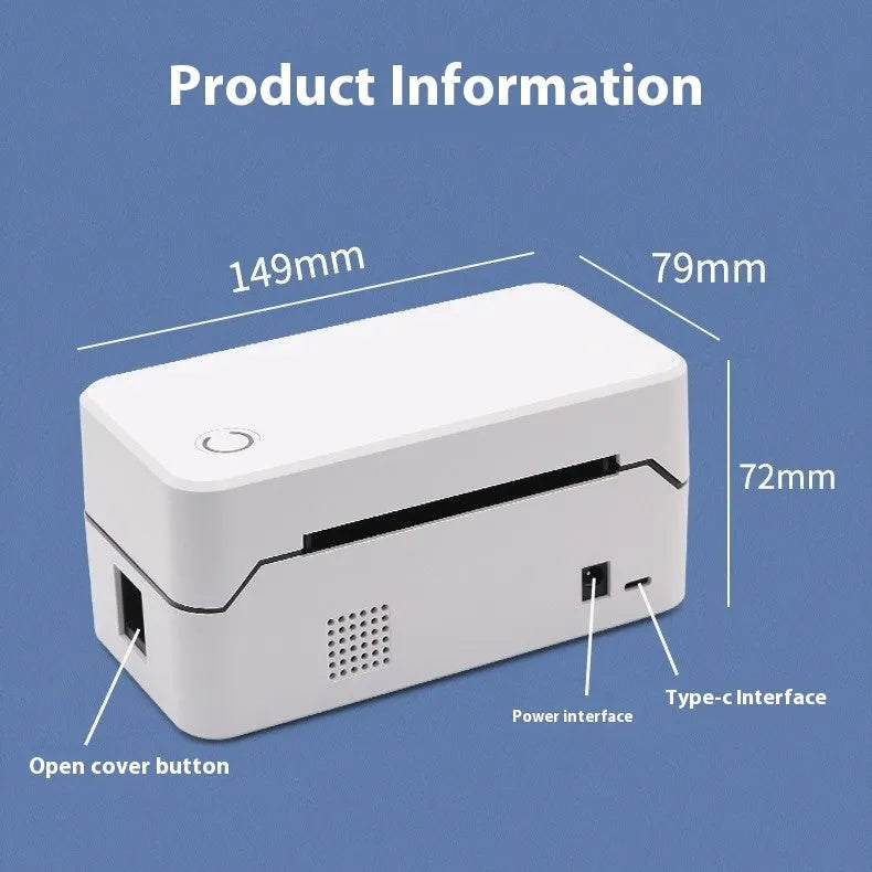 TDL401H Bluetooth thermal receipt printer with compact dimensions