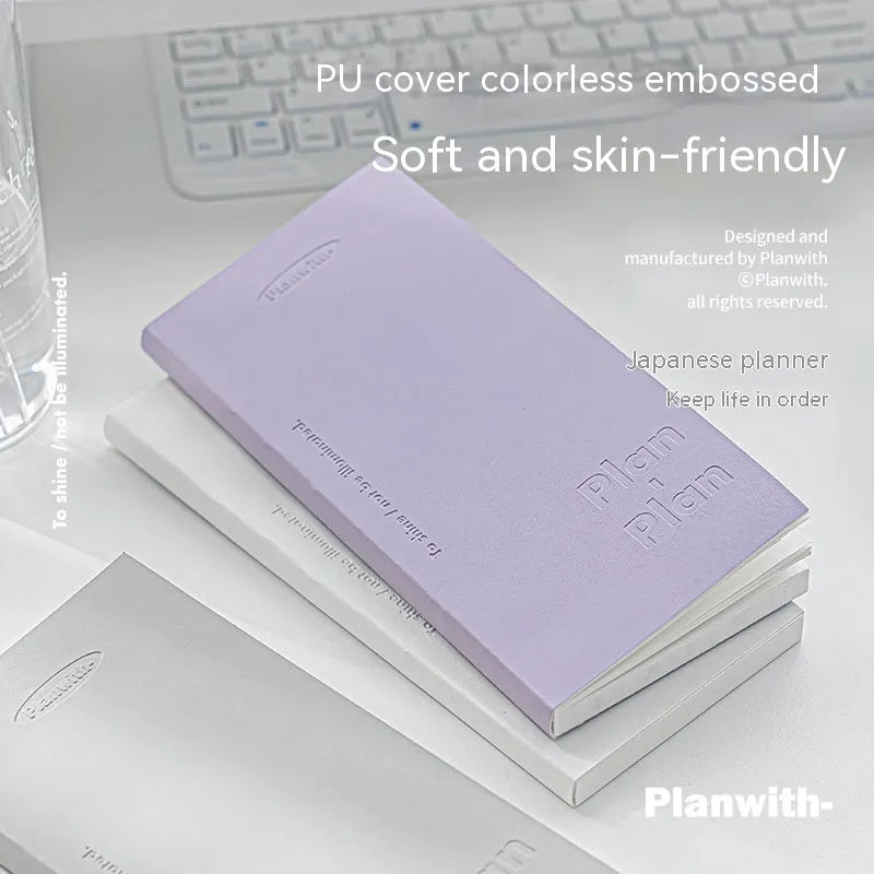 Embossed simple visual metre book notebook with paper cover in five colour options showing 80 sheets of white cow paper