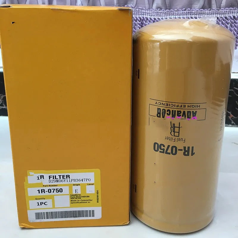 1R-0750 fuel filter element with filter paper construction for diesel fuel systems
