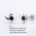 316L stainless steel Halloween drop earrings with real gold plating, skull and devil eye design, 6cm length, unisex
