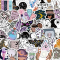 Bohemian wizard graffiti stickers, 50-sheet pack, PVC matte film, 5-7cm retro style in three colour options.