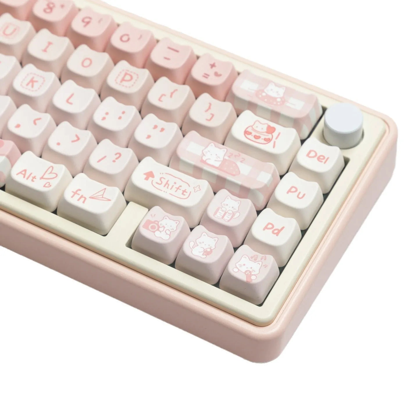 Full set of PBT sublimation keycaps for mechanical keyboards showing vibrant colours and 98+ key coverage