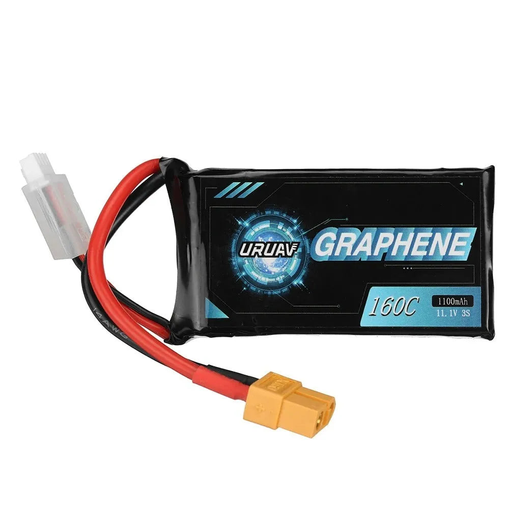 7.4V 1200mAh RC lithium battery pack with dimensions 15x36x70mm.