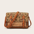 Women's printed PU leather crossbody bag showing large capacity and single strap, available in multiple print designs.