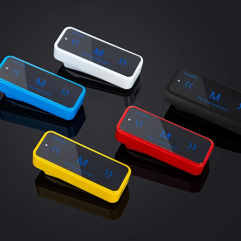 Mini walkie-talkie with ear-hook for hair salon communication in random colour