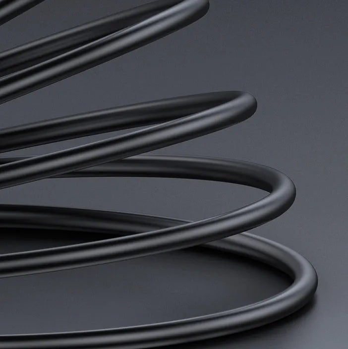 Lvlian black USB smartphone charging cable with straight connectors and 1 metre length