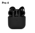 Pro4 White and Pro4 Black wireless sports Bluetooth headphones with in-ear design.