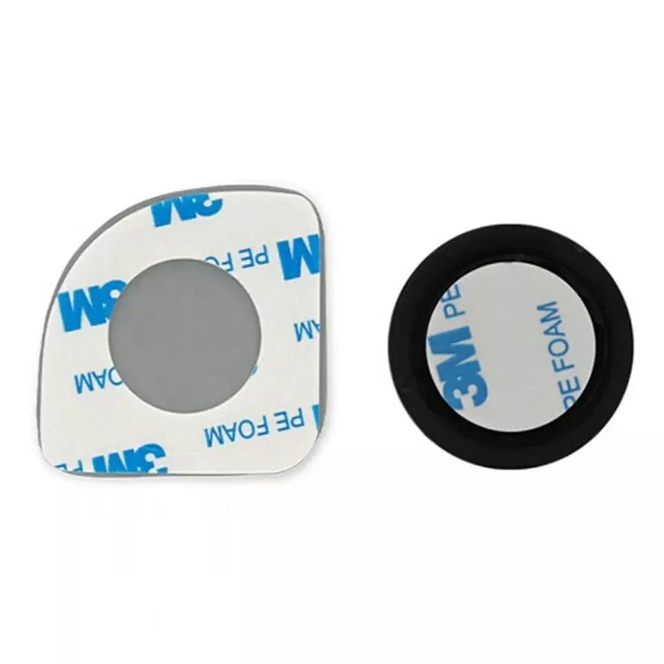 White car blind spot mirror with 360-degree adjustable mount and no-edge glass construction