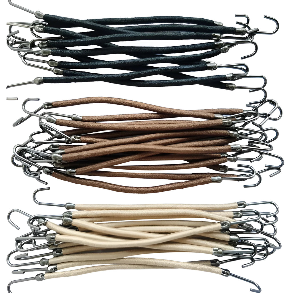 Wig double hook hair tools in black, dark brown, and light brown colours for professional hairstyling