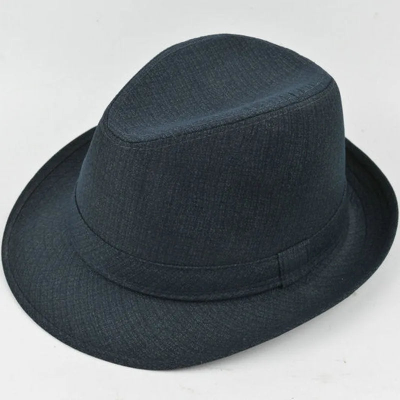 Classic brown fedora hat for men on a stand, showing structured crown and brim.