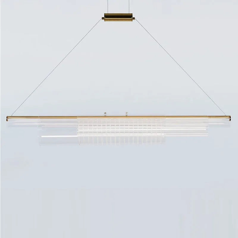 Minimalist modern glass pendant lamp with iron body for restaurant lighting