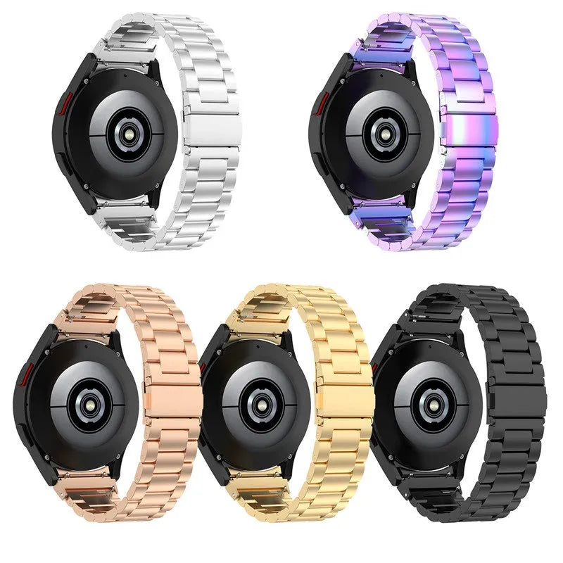 Magnetic Milan stainless steel watch strap for Samsung Watch4 in silver