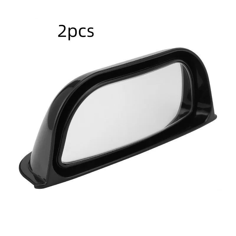 Black and white two-row wide angle car rearview mirror accessory