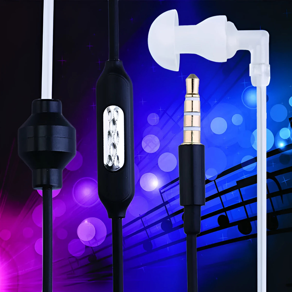 Single side anti radiation air tube headset with microphone, black, 3.5mm wired in-ear earphone