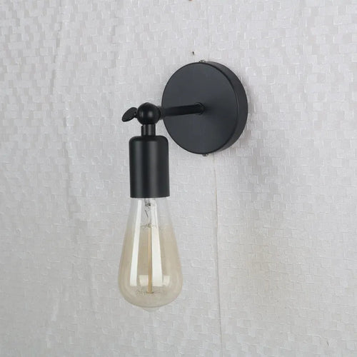 American black industrial style small wall lamp wrought iron antique finish indoor