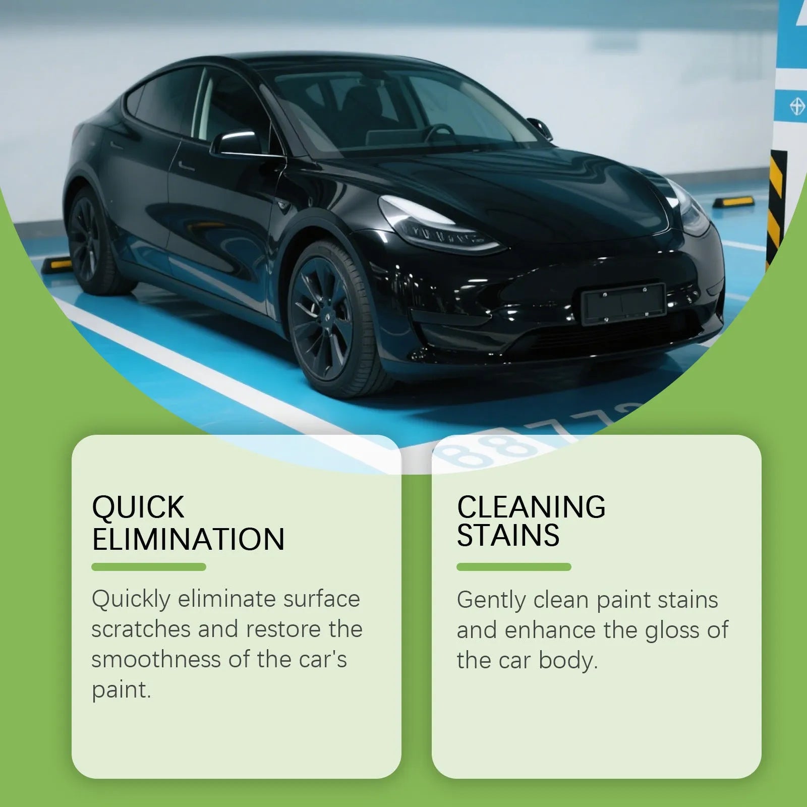 Car paint scratch recovery cream tube measuring 3.8x16.3cm with 100g nano coating formula