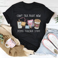 Black cotton short sleeve t-shirt with round neck and loose straight summer fit