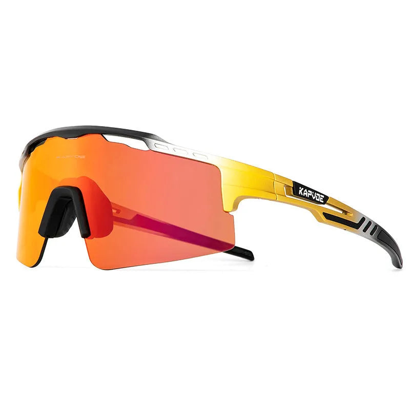 Polarized HD bicycle glasses with TR90 frame and full rim design in colourful lens set